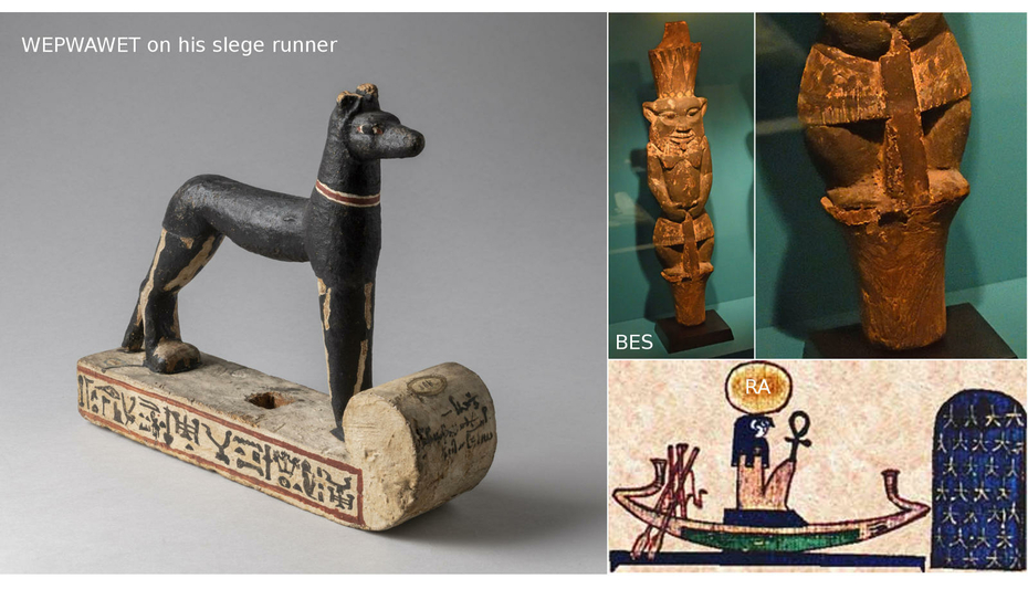 Wepwawet Standard Anubis Wolf Jackal Headed Ancient Egyptian Dog God of War Sun God Ra Bes
